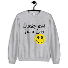 Load image into Gallery viewer, Lucky Me! I&#39;m A Leo Unisex Sweatshirt
