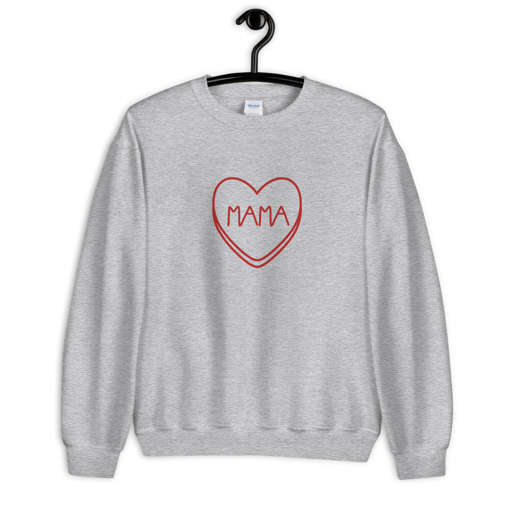 Mama Candy Heart Valentine's Day Unisex Sweatshirt