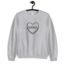 Load image into Gallery viewer, Vodka Candy Heart Anti Valentine&#39;s Day Unisex Sweatshirt
