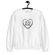 Load image into Gallery viewer, Dead Inside Candy Heart Anti Valentine&#39;s Day Unisex Sweatshirt

