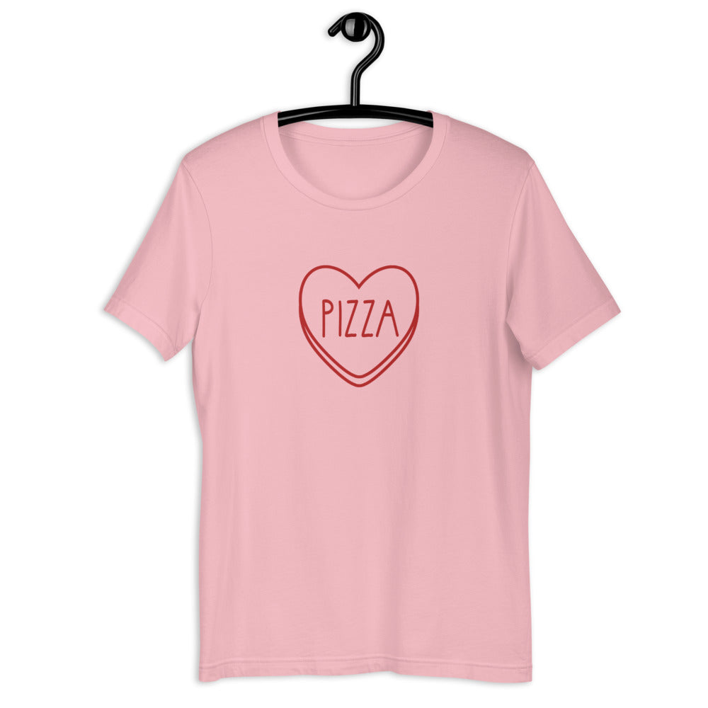 Pizza Candy Heart Anti Valentine's Day Short-Sleeve Unisex T-Shirt