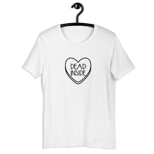 Load image into Gallery viewer, Dead Inside Candy Heart Anti Valentine&#39;s Day Short-Sleeve Unisex T-Shirt
