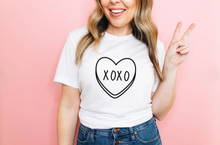 Load image into Gallery viewer, XOXO Candy Heart Valentine&#39;s Day Short-Sleeve Unisex T-Shirt
